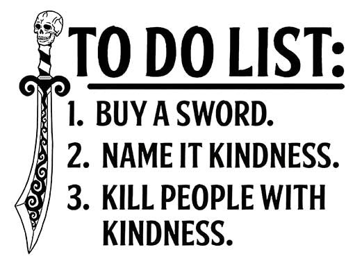 Pirate To Do List 2 pcs 3-1/4" Black Fused Glass Decals