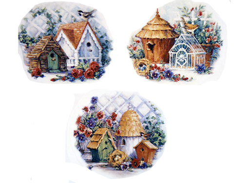 Birdhouses Ceramic Decals 11245