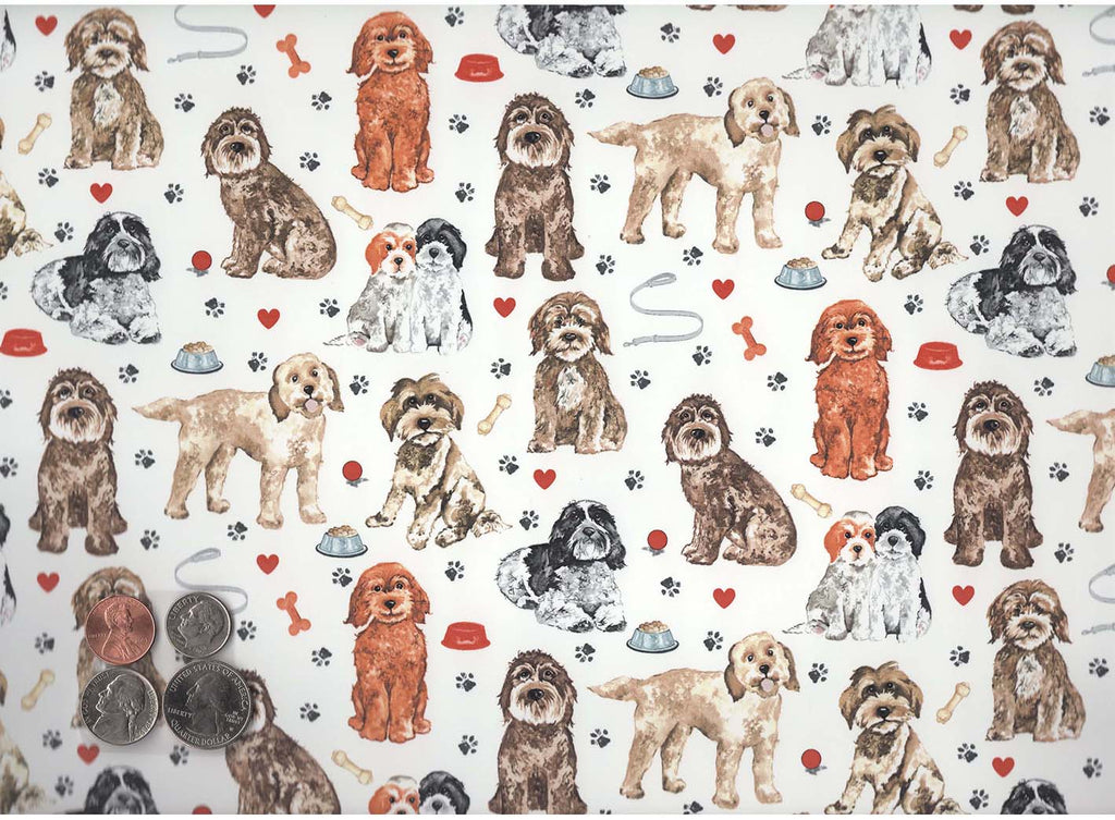 Allover Chintz Dog Puppy 9" X 13-3/4" Sheet Ceramic Decal #3641