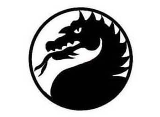 Dragon Emblems 18 pcs 1 Inch Black Fused Glass Decals