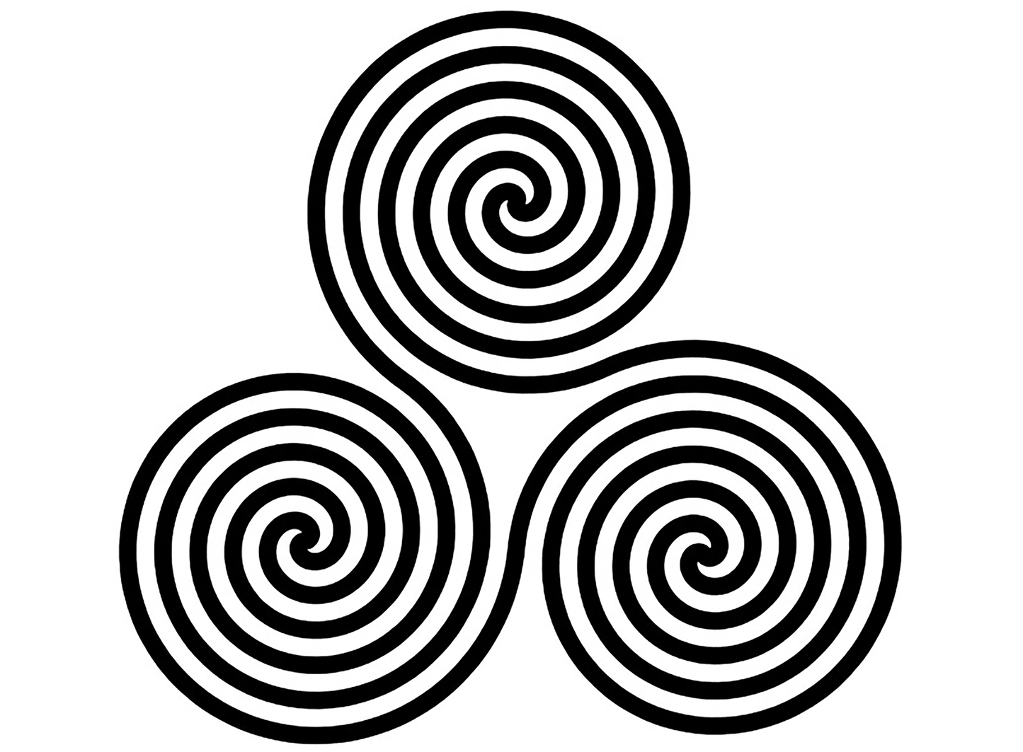 Celtic Triskele 2 pcs 4 Inch Black Fused Glass Decals