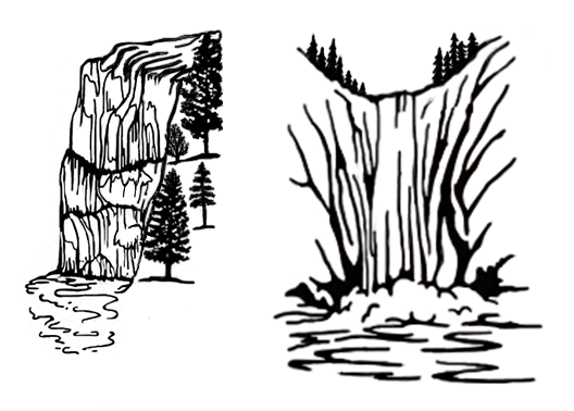 Waterfalls 24 pcs 1 Inch Black Fused Glass Decals