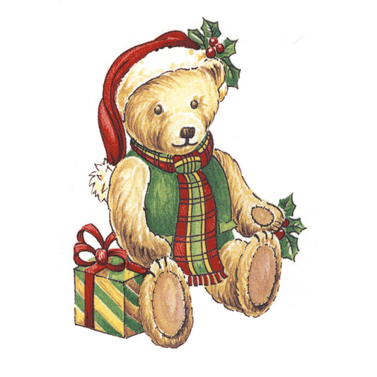 Christmas Teddy Bear Overglaze Waterslide Ceramic Decals