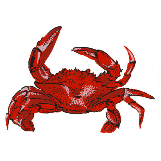 Red Crab Crustacean Seafood Overglaze Ceramic Decals