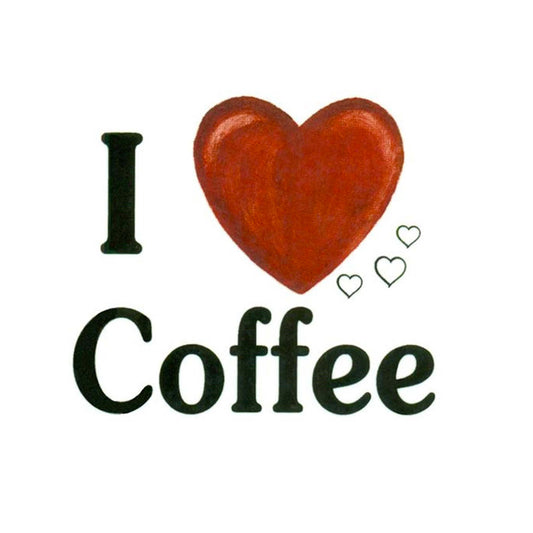 I Love Coffee Overglaze Waterslide Ceramic Decals
