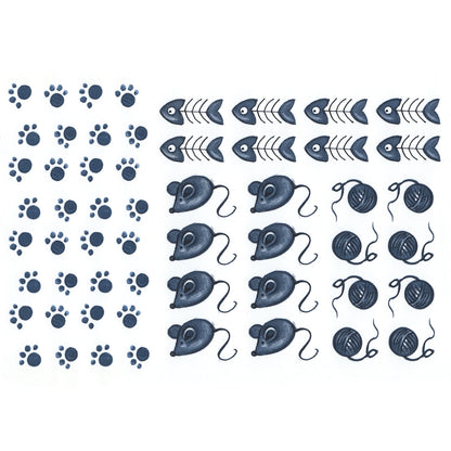 Alley Cat Black Sketch Overglaze Waterslide Ceramic Decals