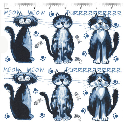 Alley Cat Wrap Wraparound 2 pc 7.75 x 3.5 Inch Overglaze Waterslide Ceramic Decal