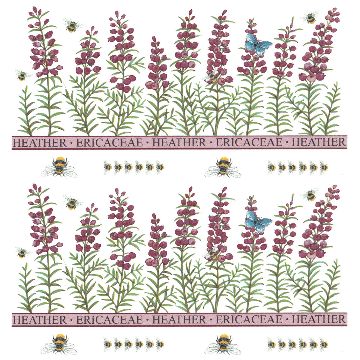 Overglaze Waterslide Decals for Ceramics Heather Flower Wrap 2 pcs