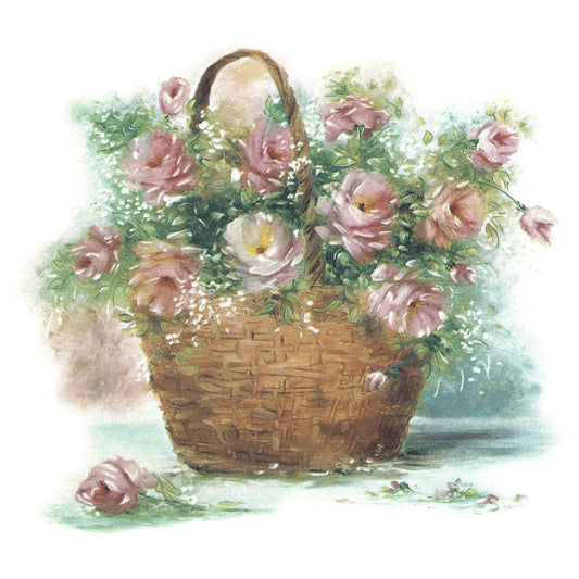 Basket of Roses Overglaze Ceramic Decals