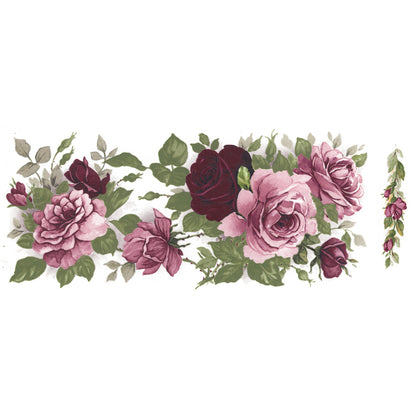 Pink Rose Mug Wrap 8 Inch 1 pc Overglaze Waterslide Ceramic Decal