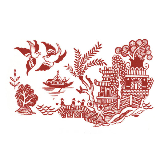 Red Willow China Small Rectangle Overglaze Waterslide Ceramic Decals