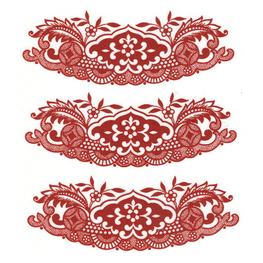Red Willow China Curved Border Overglaze Waterslide Ceramic Decals