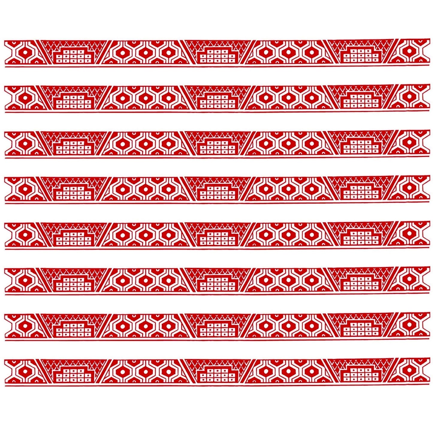 Ceramic Overglaze Waterslide Decal – Red Willow Borders – 8 Inch - 8 pieces