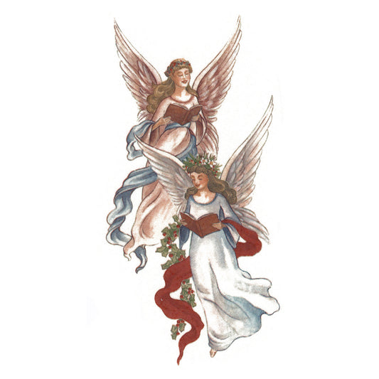 Christmas Holly Choir Angels Overglaze Waterslide Ceramic Decals