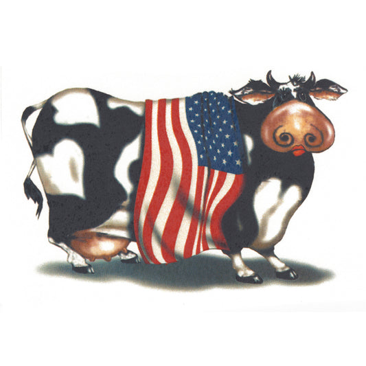 Patriotic Cow Flag Lipstick Overglaze Waterslide Ceramic Decals