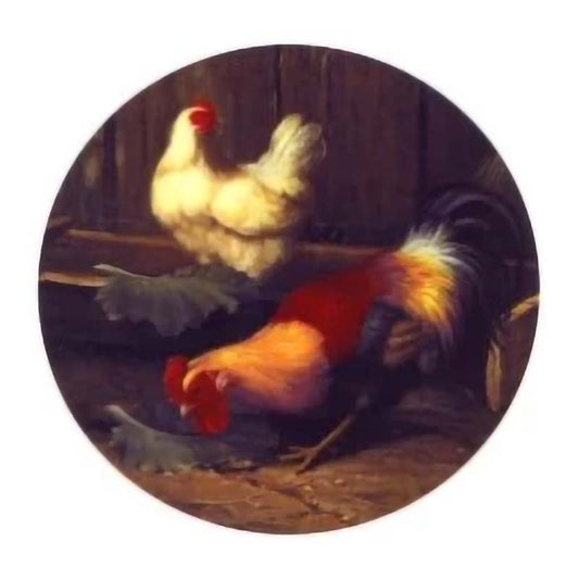 Rooster Chicken Coop Overglaze Waterslide Ceramic Decal