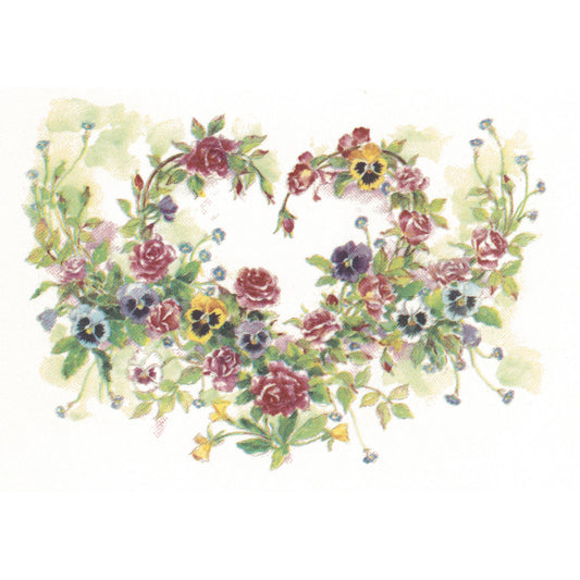Flower Heart Wreath Overglaze Waterslide Ceramic Decals