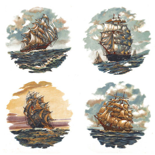 Sailing Ships Overglaze Waterslide Ceramic Decals