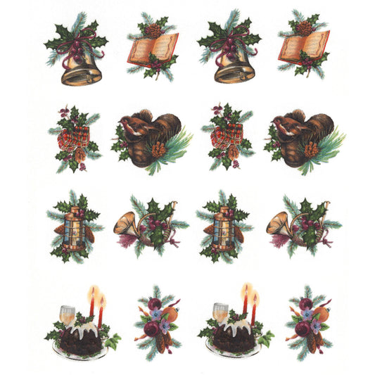 Christmas Bits Variety 1 Inch Overglaze Ceramic Decals