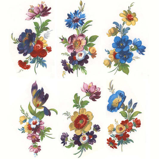 Flowers Mixed Floral Sprays Overglaze Waterslide Ceramic Decals