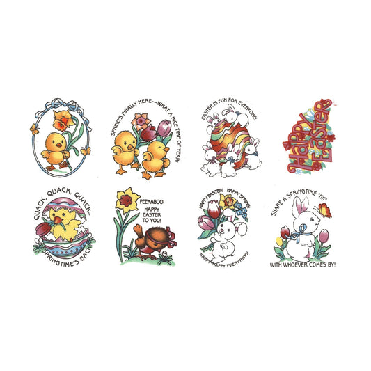 Easter Bunny Chick Robin Egg Overglaze Ceramic Decals