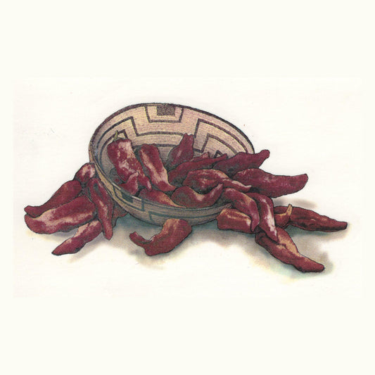 Bowl of Red Chili Peppers 4.5 Inch Wide 3 pcs Overglaze Ceramic Decals