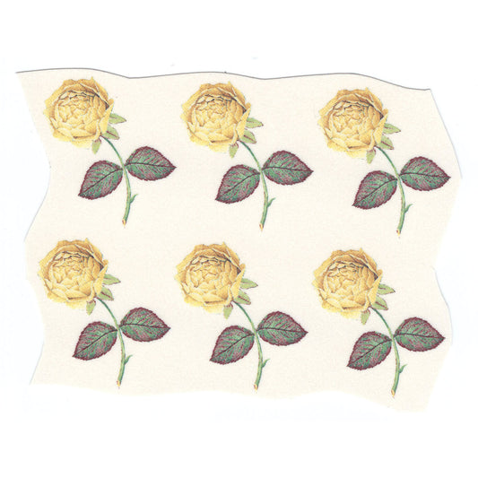 Yellow Rose Overglaze Ceramic Decals