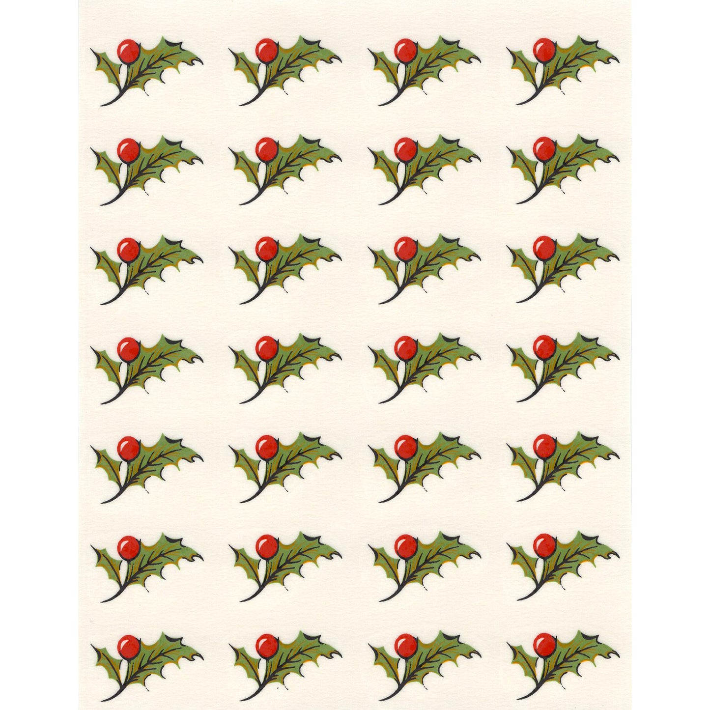 Red Holly Berry Green Leaf Overglaze Ceramic Decals