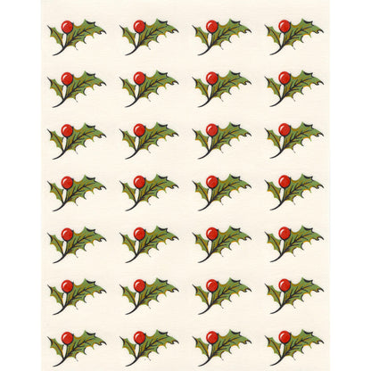 Red Holly Berry Green Leaf Overglaze Ceramic Decals