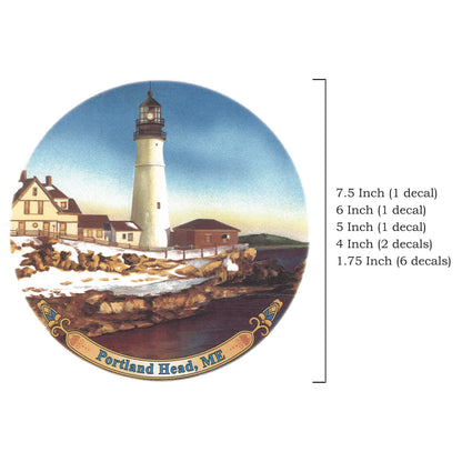 Lighthouse Portland Head Maine Overglaze Waterslide Ceramic Decals