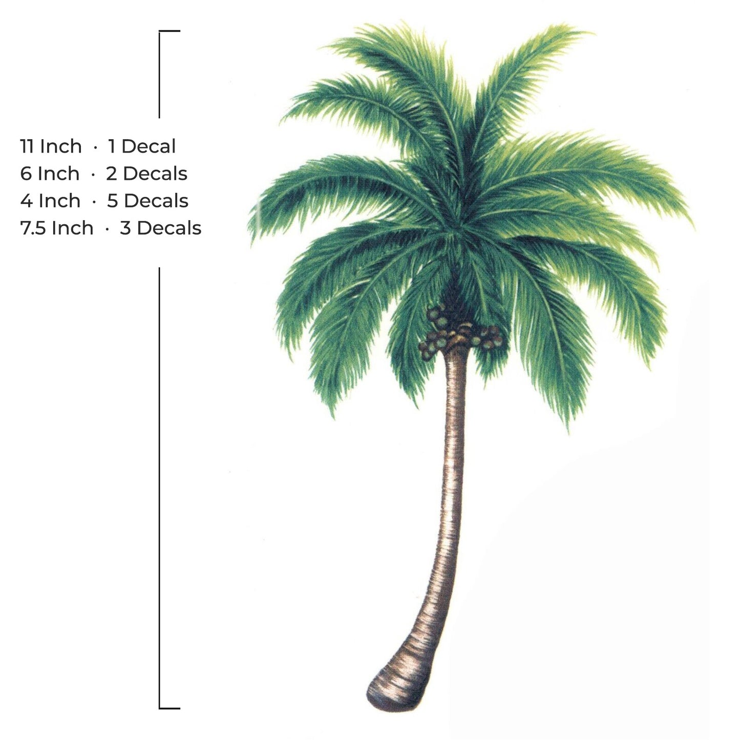 Coconut Palm Trees Overglaze Waterslide Ceramic Decals