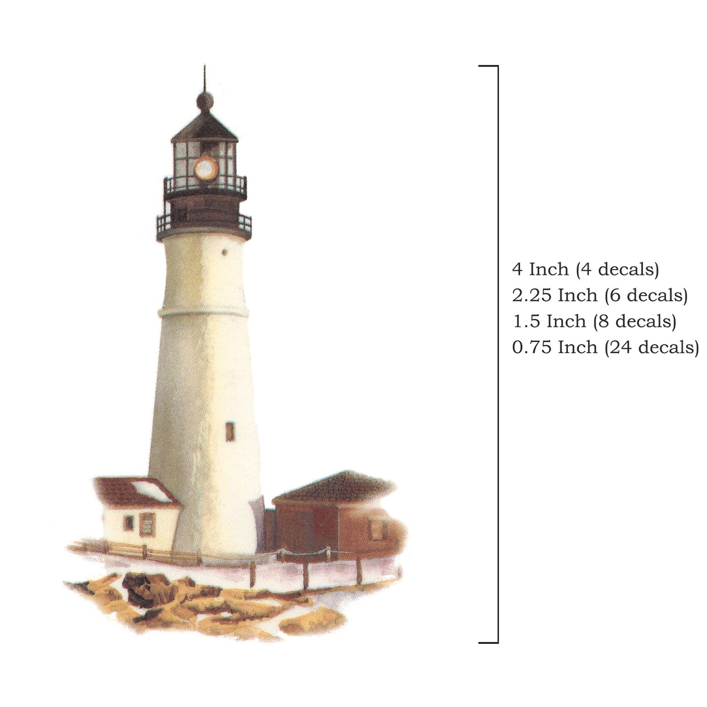 Lighthouse Portland Head Maine No BG Overglaze Waterslide Ceramic Decals