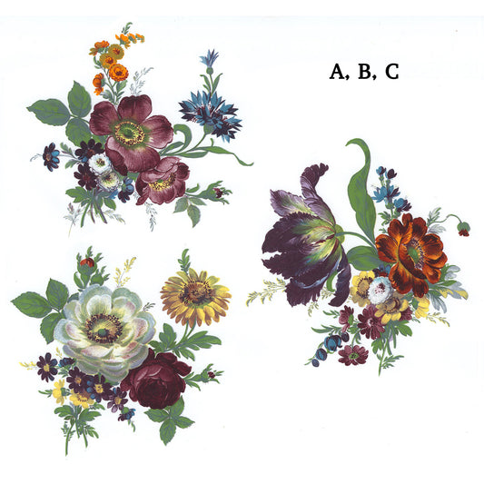 Vibrant Wildflower Flowers Overglaze Ceramic Decals