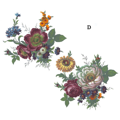 Vibrant Wildflower Flowers Overglaze Ceramic Decals