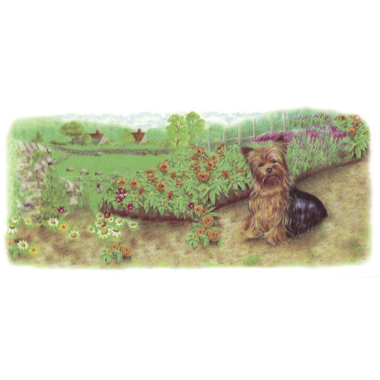 Yorkie Yorkshire Terrier Garden Wraps Overglaze Waterslide Ceramic Decals