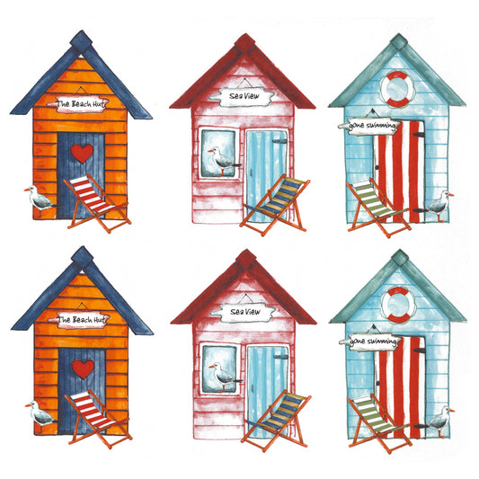 Beach Hut House Deck Chairs Overglaze Waterslide Ceramic Decals