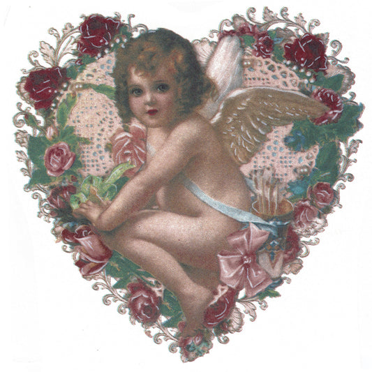 Valentine Heart Cupid Overglaze Ceramic Decals