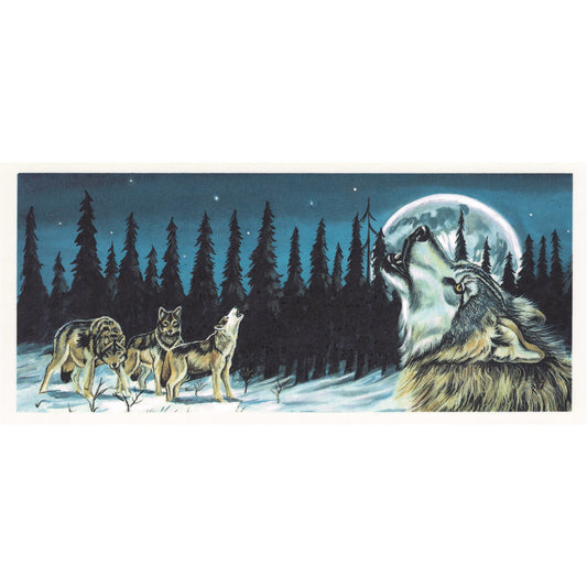 Wolf Howling at the Moon Mug Wrap Overglaze Ceramic Decals