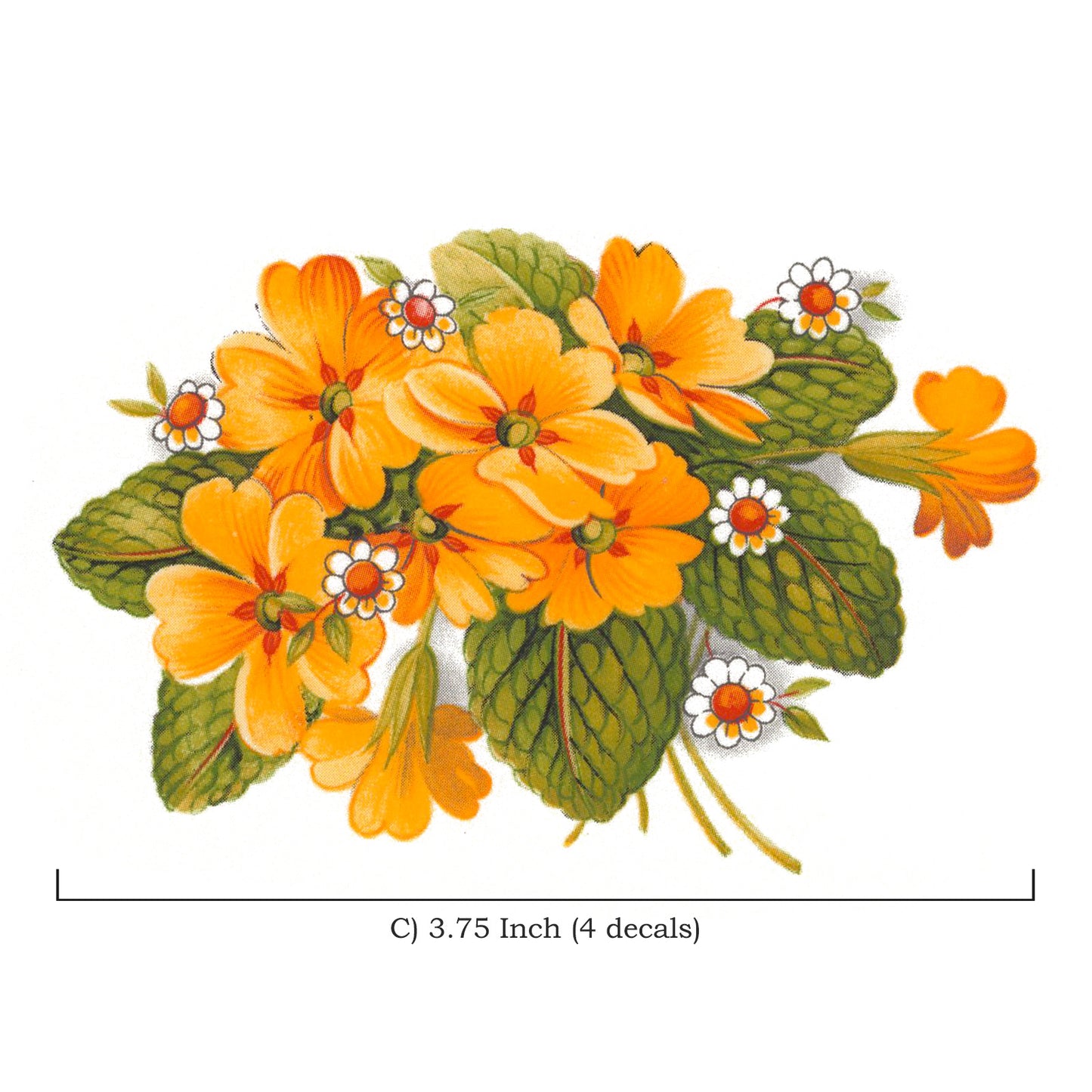 Yellow Primrose Flower Waterslide Ceramic Decals