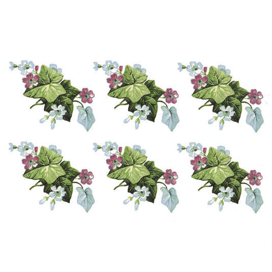 Ivy with Flowers Style C Overglaze Waterslide Ceramic Decals