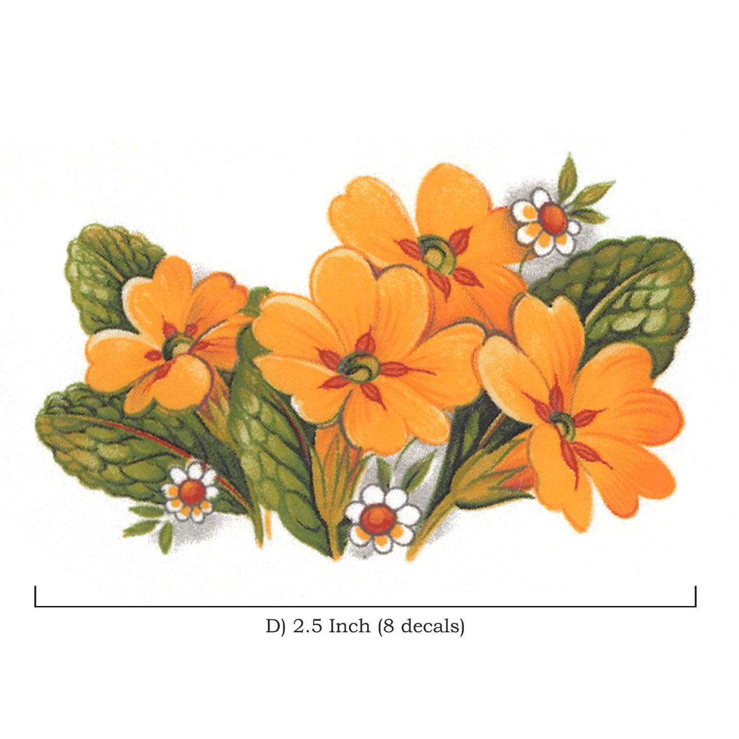 Yellow Primrose Flower Waterslide Ceramic Decals