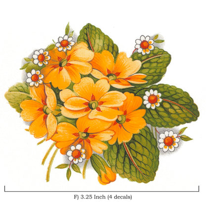 Yellow Primrose Flower Waterslide Ceramic Decals