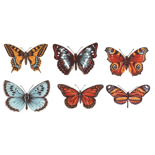 Colorful Butterflies Overglaze Waterslide Ceramic Decals