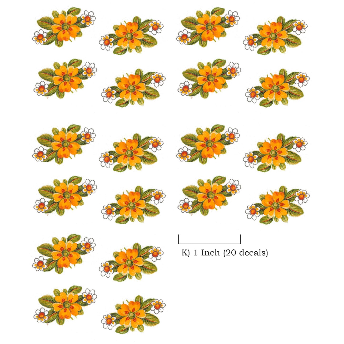 Yellow Primrose Flower Waterslide Ceramic Decals