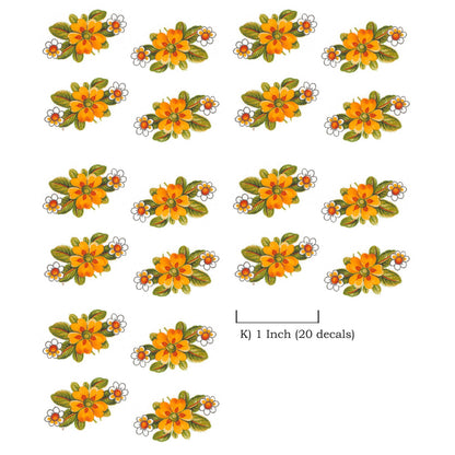 Yellow Primrose Flower Waterslide Ceramic Decals