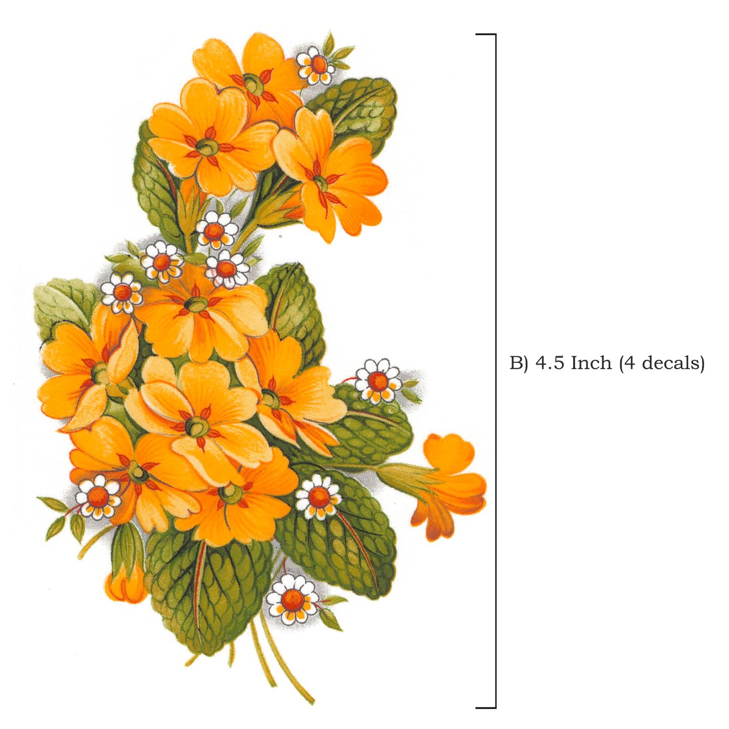 Yellow Primrose Flower Waterslide Ceramic Decals