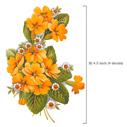Yellow Primrose Flower Waterslide Ceramic Decals