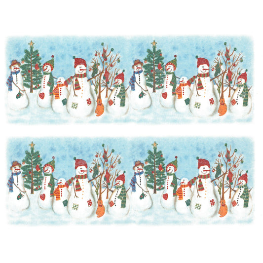 Christmas Snowman Tree Socks Mug Wraps Overglaze Ceramic Decals