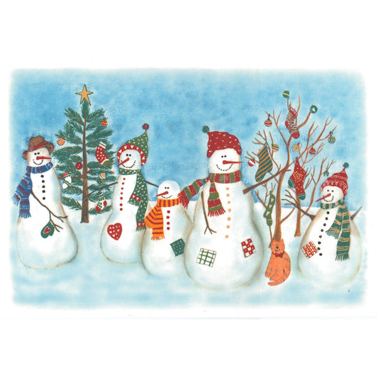 Christmas Snowman Tree Socks Tray Overglaze Ceramic Decals