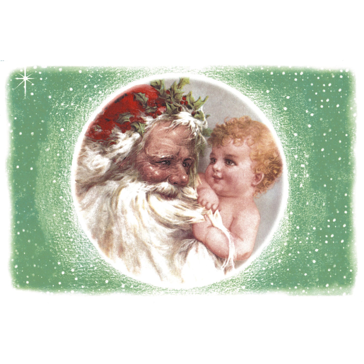 Christmas Santa Baby Tray Overglaze Ceramic Decals